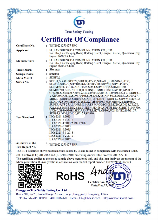 Сертификат РоХС